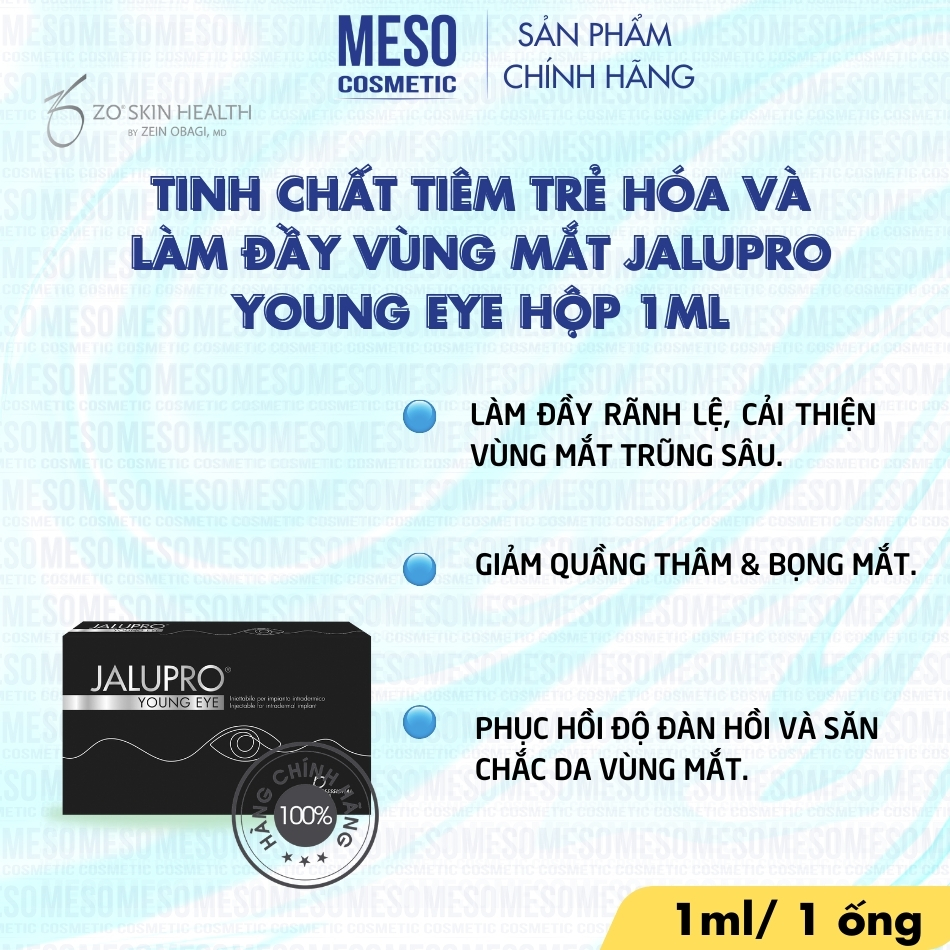 Tinh chất tiêm trẻ hóa và làm đầy vùng mắt Jalupro Young Eye hộp 1ml